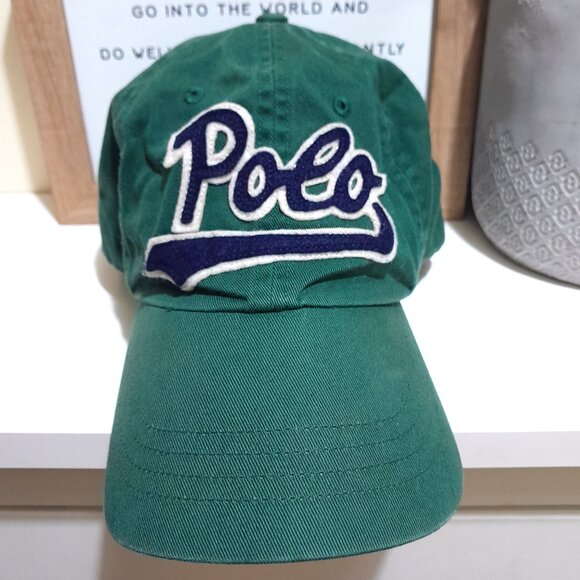 Olive Green Navy Blue Unisex Adjustable Polo Cap - Picture 5 of 6